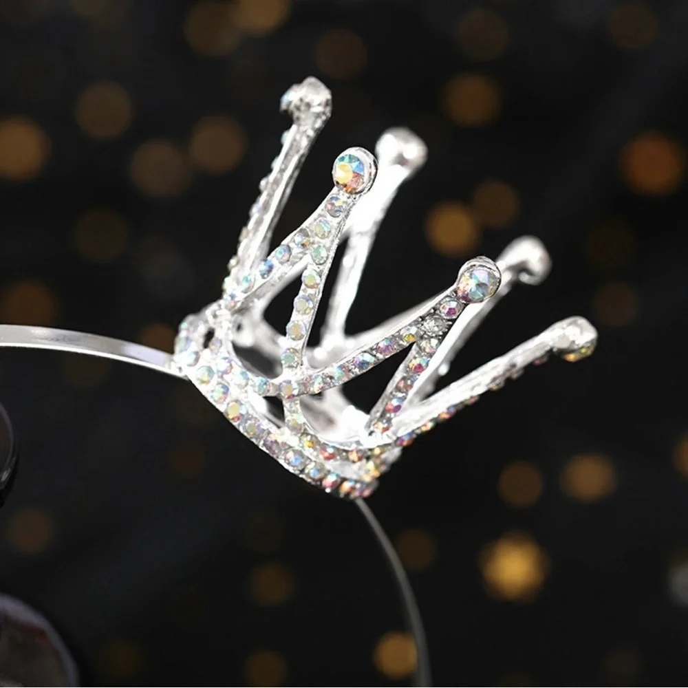 Princess Rhinestone Crown Headband Gold Silver Bridal Birthday Bachelorette NWT